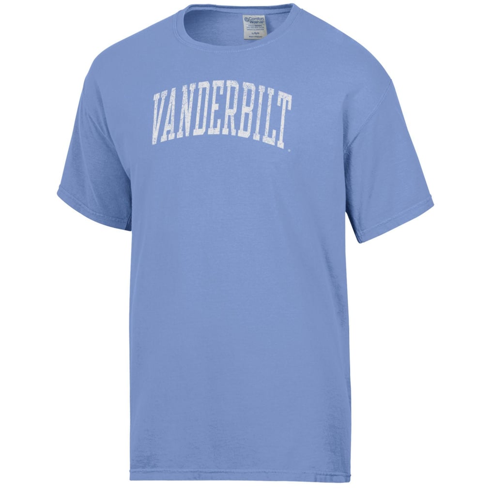  Vanderbilt Commodores Men's ComfortWash Distressed Arch T-Shirt - Light Blue